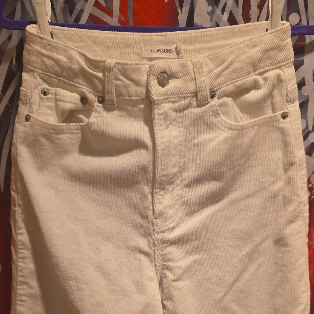 Glassons Cream Corduroy Trousers